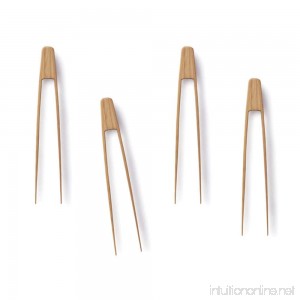 bambu Tiny Bamboo Tongs Set of 4 - B00WO85GB4